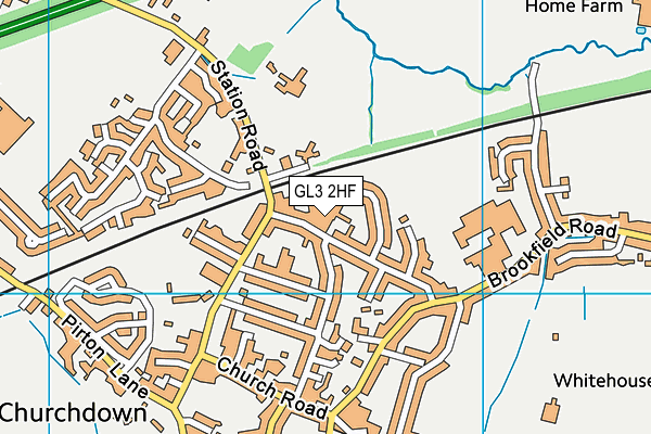 GL3 2HF map - OS VectorMap District (Ordnance Survey)