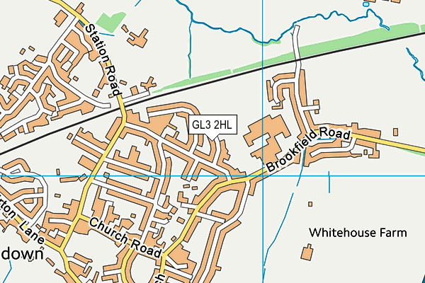 GL3 2HL map - OS VectorMap District (Ordnance Survey)