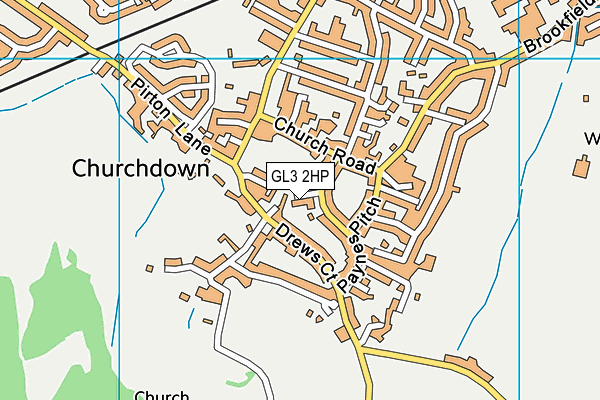 GL3 2HP map - OS VectorMap District (Ordnance Survey)