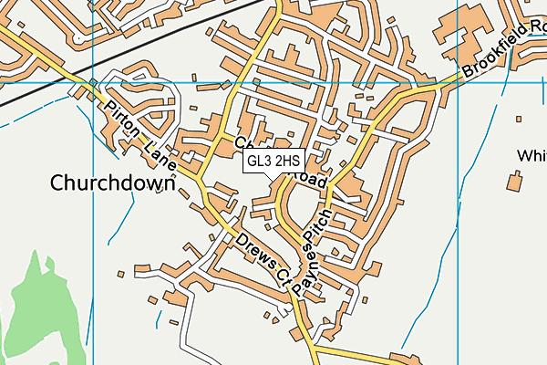 GL3 2HS map - OS VectorMap District (Ordnance Survey)