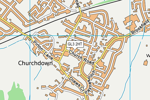 GL3 2HT map - OS VectorMap District (Ordnance Survey)