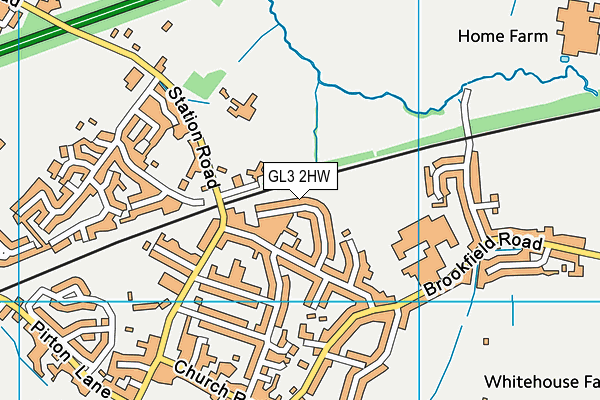 GL3 2HW map - OS VectorMap District (Ordnance Survey)