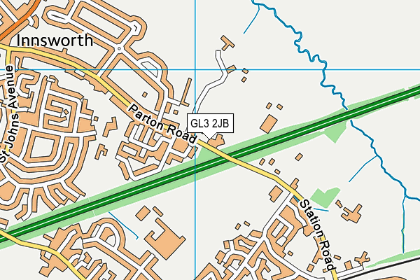 GL3 2JB map - OS VectorMap District (Ordnance Survey)