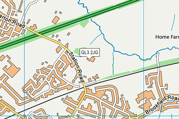 Churchdown Park map (GL3 2JG) - OS VectorMap District (Ordnance Survey)