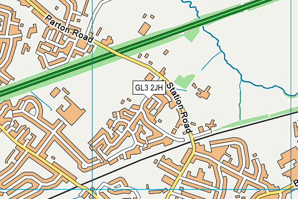 Churchdown Community Centre And Social Club map (GL3 2JH) - OS VectorMap District (Ordnance Survey)