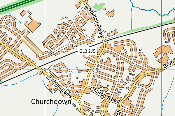 GL3 2JS map - OS VectorMap District (Ordnance Survey)