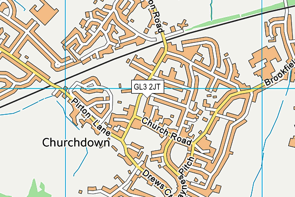 GL3 2JT map - OS VectorMap District (Ordnance Survey)