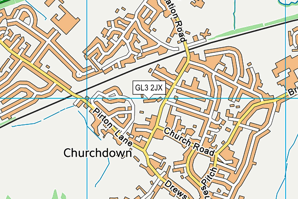 GL3 2JX map - OS VectorMap District (Ordnance Survey)
