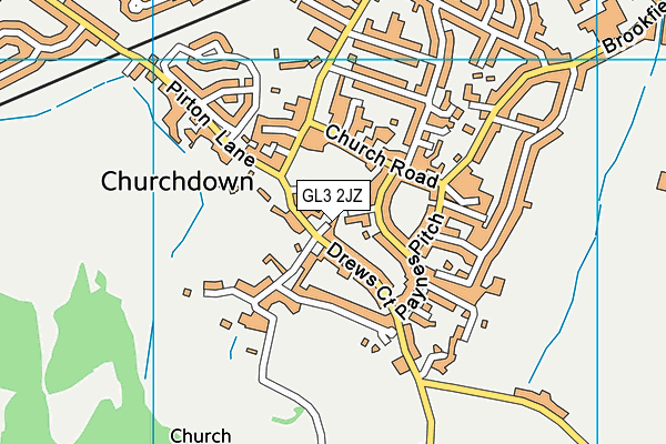 GL3 2JZ map - OS VectorMap District (Ordnance Survey)