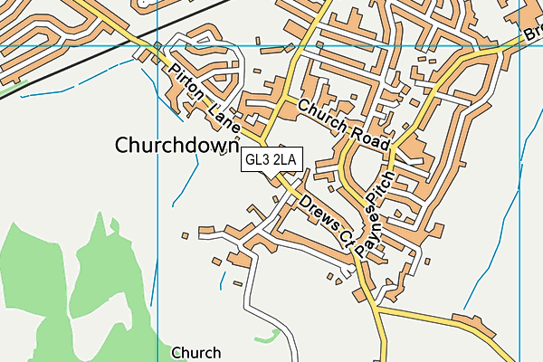 GL3 2LA map - OS VectorMap District (Ordnance Survey)