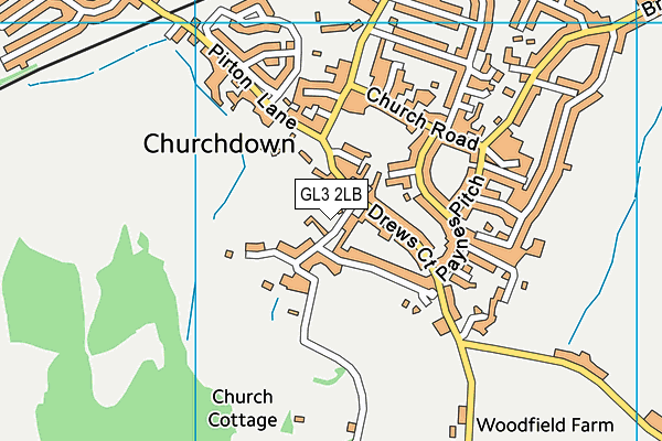 GL3 2LB map - OS VectorMap District (Ordnance Survey)