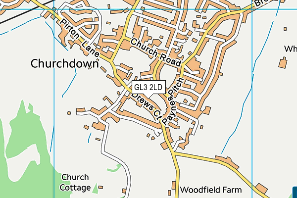 GL3 2LD map - OS VectorMap District (Ordnance Survey)