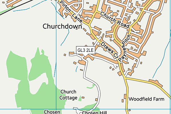 GL3 2LE map - OS VectorMap District (Ordnance Survey)