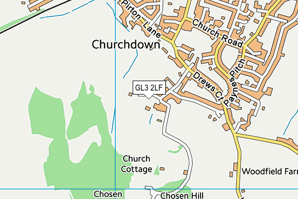 GL3 2LF map - OS VectorMap District (Ordnance Survey)