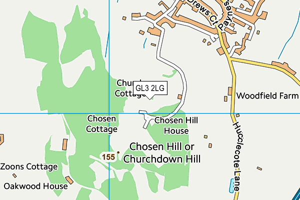 GL3 2LG map - OS VectorMap District (Ordnance Survey)