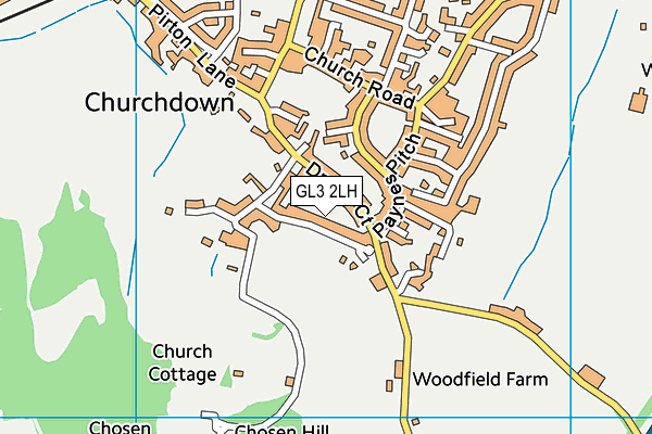 GL3 2LH map - OS VectorMap District (Ordnance Survey)
