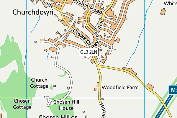 GL3 2LN map - OS VectorMap District (Ordnance Survey)