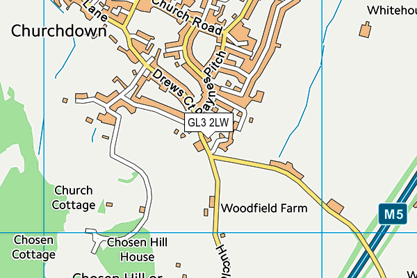 GL3 2LW map - OS VectorMap District (Ordnance Survey)