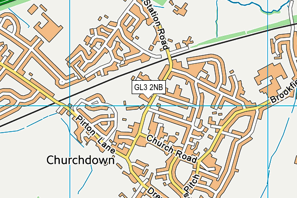 Churchdown Village Infant School map (GL3 2NB) - OS VectorMap District (Ordnance Survey)