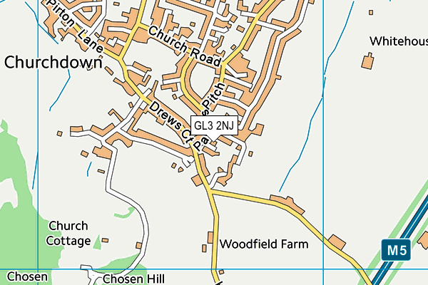 GL3 2NJ map - OS VectorMap District (Ordnance Survey)