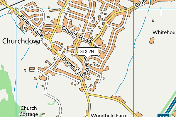 GL3 2NT map - OS VectorMap District (Ordnance Survey)