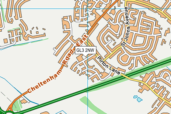 GL3 2NW map - OS VectorMap District (Ordnance Survey)