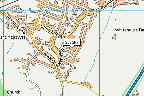 GL3 2NY map - OS VectorMap District (Ordnance Survey)