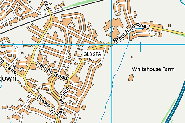 GL3 2PA map - OS VectorMap District (Ordnance Survey)