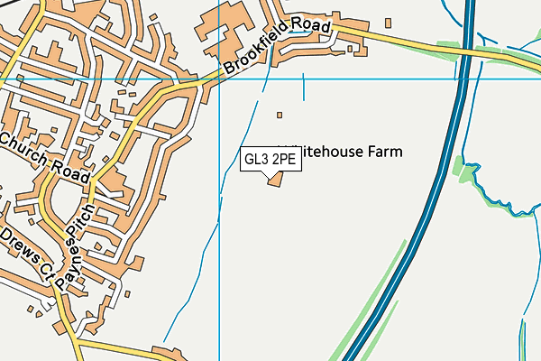 GL3 2PE map - OS VectorMap District (Ordnance Survey)