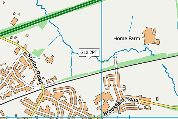 GL3 2PT map - OS VectorMap District (Ordnance Survey)