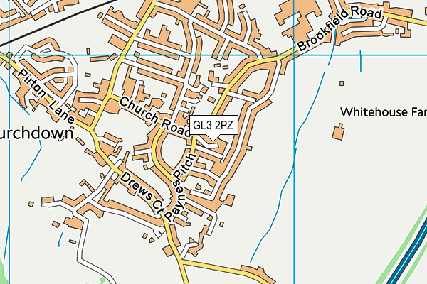 GL3 2PZ map - OS VectorMap District (Ordnance Survey)
