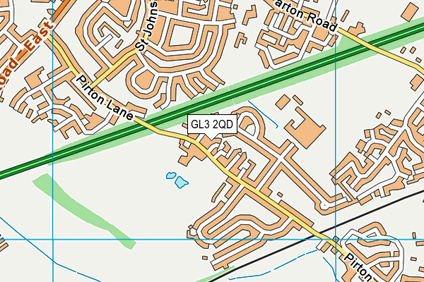 GL3 2QD map - OS VectorMap District (Ordnance Survey)