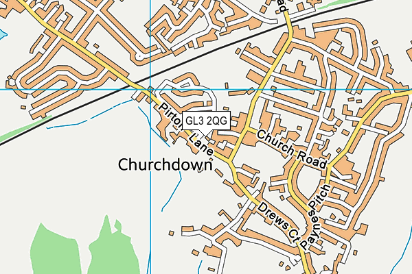 GL3 2QG map - OS VectorMap District (Ordnance Survey)