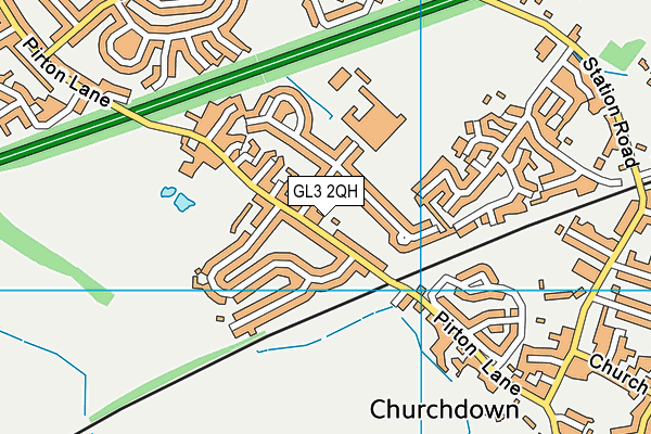 GL3 2QH map - OS VectorMap District (Ordnance Survey)