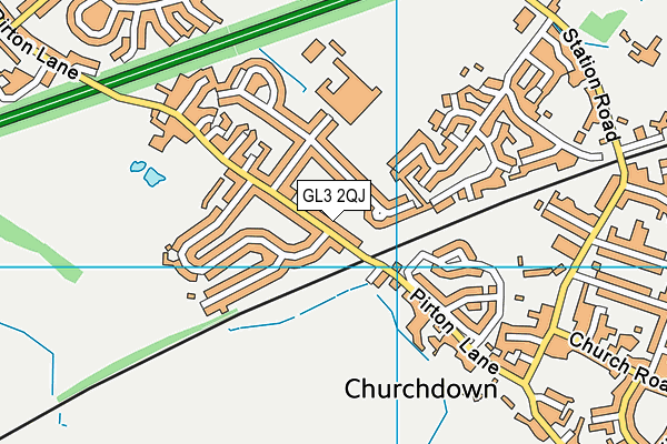 GL3 2QJ map - OS VectorMap District (Ordnance Survey)