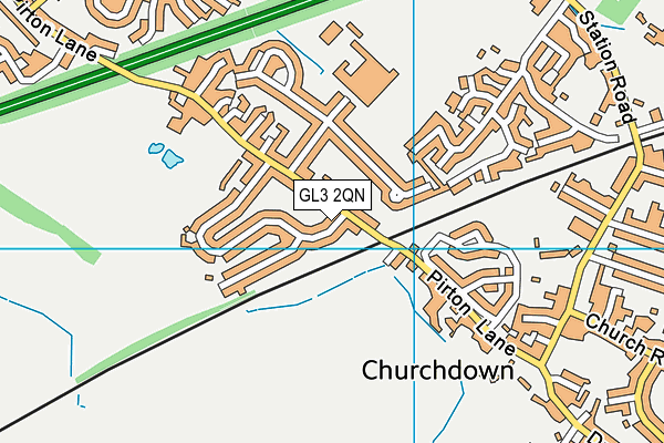 GL3 2QN map - OS VectorMap District (Ordnance Survey)