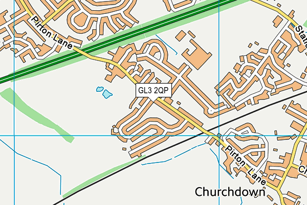 GL3 2QP map - OS VectorMap District (Ordnance Survey)