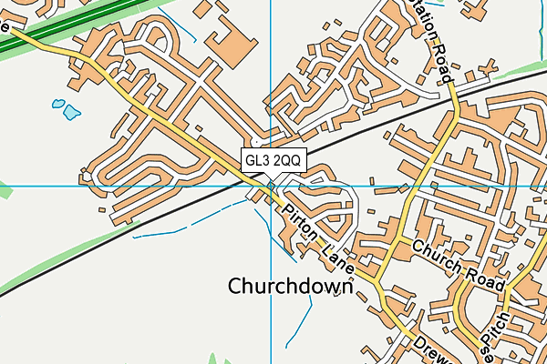 GL3 2QQ map - OS VectorMap District (Ordnance Survey)