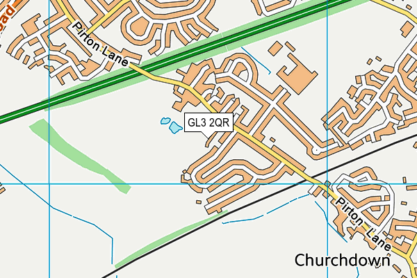 GL3 2QR map - OS VectorMap District (Ordnance Survey)