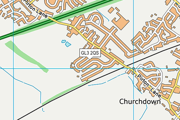 GL3 2QS map - OS VectorMap District (Ordnance Survey)