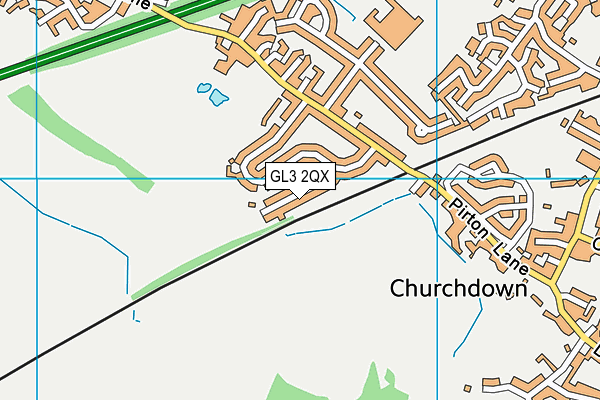 GL3 2QX map - OS VectorMap District (Ordnance Survey)