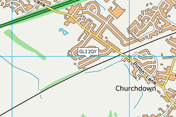 GL3 2QY map - OS VectorMap District (Ordnance Survey)