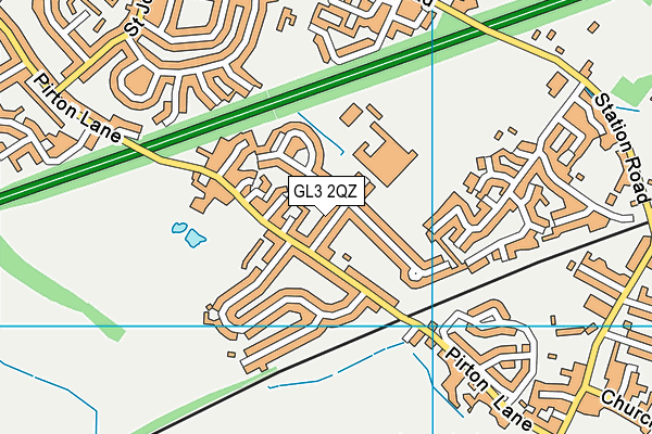GL3 2QZ map - OS VectorMap District (Ordnance Survey)