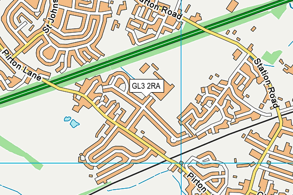 GL3 2RA map - OS VectorMap District (Ordnance Survey)