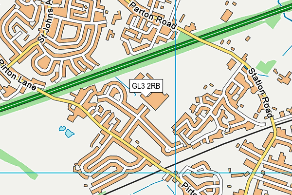Churchdown School Academy map (GL3 2RB) - OS VectorMap District (Ordnance Survey)