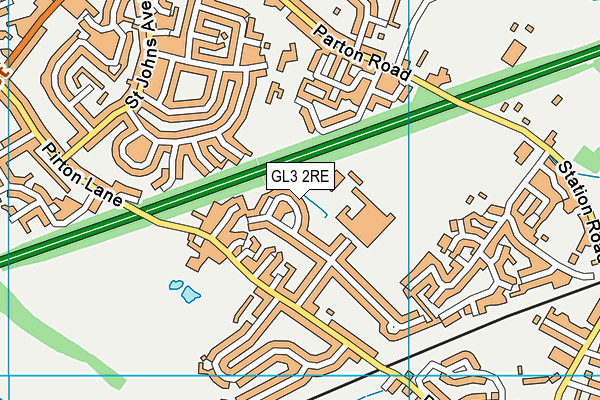 GL3 2RE map - OS VectorMap District (Ordnance Survey)