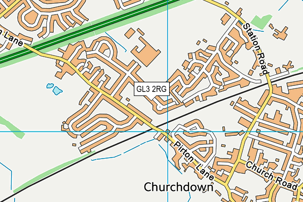 GL3 2RG map - OS VectorMap District (Ordnance Survey)