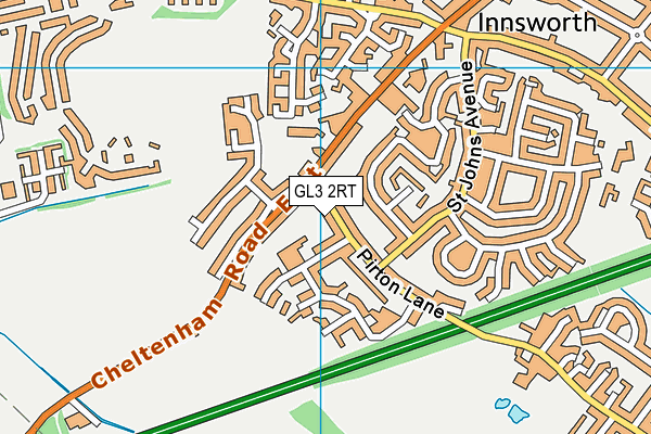 GL3 2RT map - OS VectorMap District (Ordnance Survey)