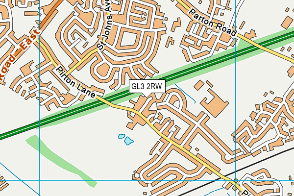 GL3 2RW map - OS VectorMap District (Ordnance Survey)