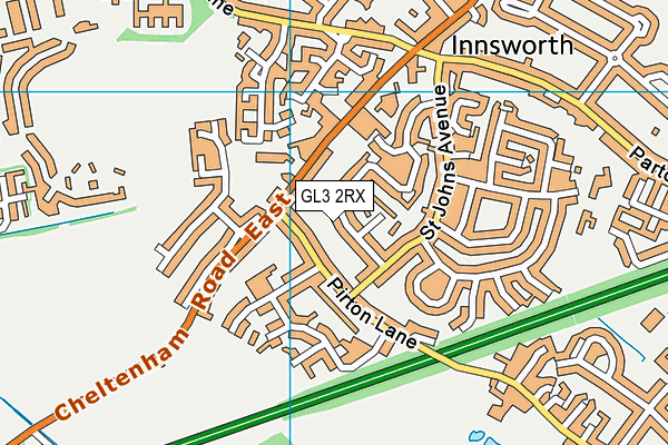 GL3 2RX map - OS VectorMap District (Ordnance Survey)